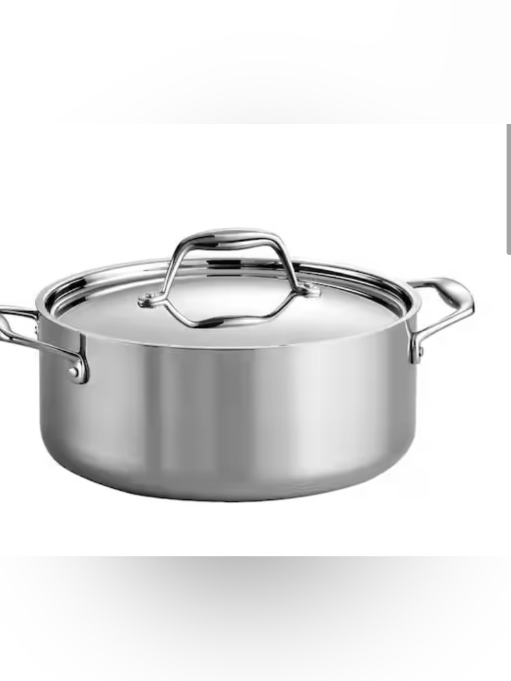 BN 5 qt Tramontina by Member’s Mark triply clad 18/10 stainless steel Dutch oven